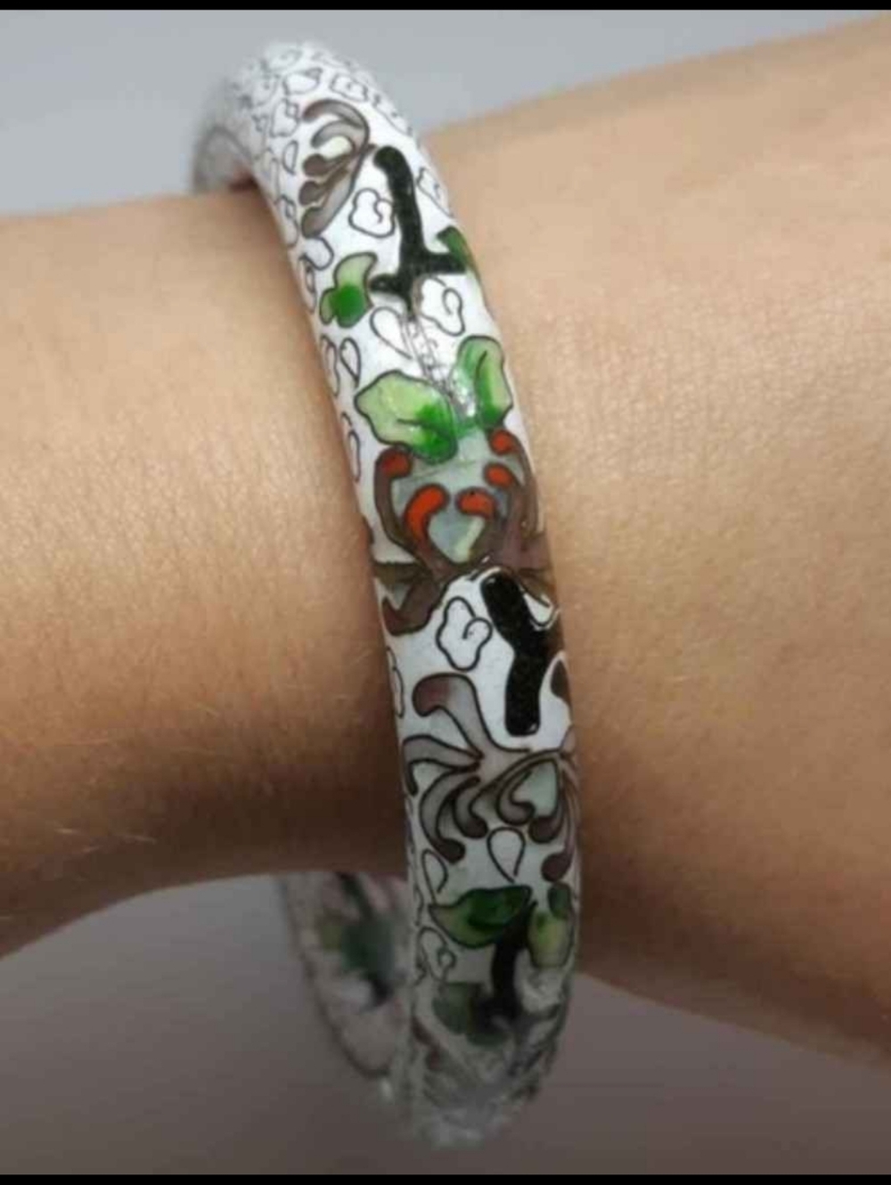 Antique Japan Enamel Cloisonne Bangle